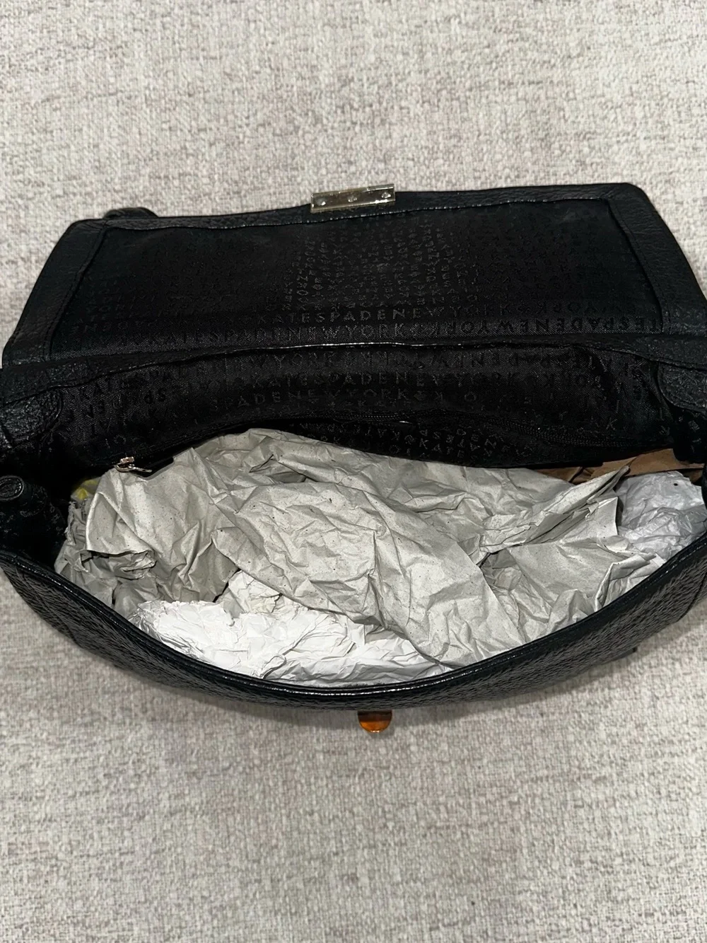 Kate Spade Black Leather Top-Handle Bag